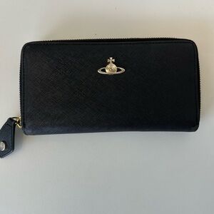 Vivienne Westwood Black Zippy Wallet